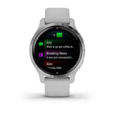 Смарт-годинник Garmin Venu 2S сірий зі сріблястим безелем