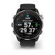 Смарт-годинник Garmin Descent Mk3i (51 мм) сріблясто-чорний PVD титановий з чорно/сірим силіконовим ремінцем