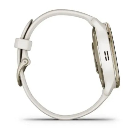 Смарт-годинник Garmin Venu 2 Plus айворі з кремово-золотистим безелем і силіконовим ремінцем