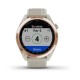 Смарт-годинник Garmin Approach S42 рожеве золото зі світло-пісочним ремінцем