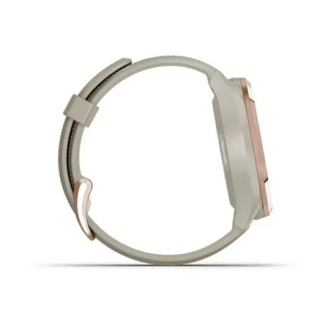 Смарт-годинник Garmin Approach S42 рожеве золото зі світло-пісочним ремінцем