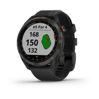 Смарт-годинник Garmin Approach S42 темно-сірий з чорним ремінцем