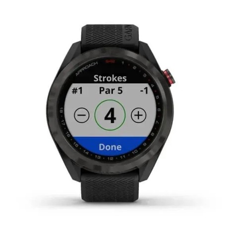 Смарт-годинник Garmin Approach S42 темно-сірий з чорним ремінцем