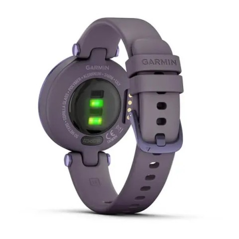 Смарт-годинник Garmin Lily Sport з фіолетовим безелем, насичено-фіолетовим корпусом і силіконовим ремінцем