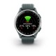 Смарт-годинник Garmin Approach S44 зі сріблястим алюмінієвим безелем та сірим ремінцем