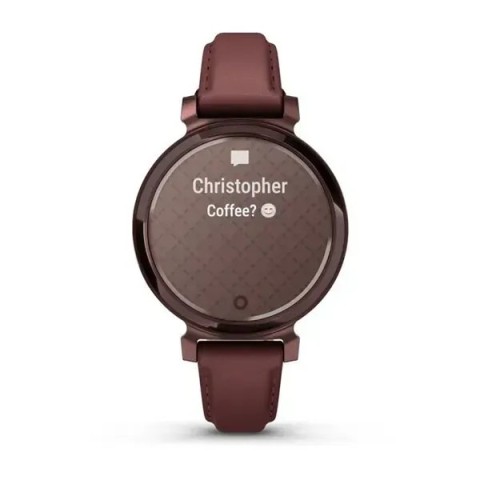 Смарт-годинник Garmin Lily 2 Classic темно-бронзовий із шовковичним шкіряним ремінцем