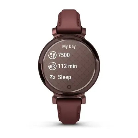 Смарт-годинник Garmin Lily 2 Classic темно-бронзовий із шовковичним шкіряним ремінцем