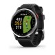 Смарт-годинник Garmin Approach S44 зі сріблястим алюмінієвим безелем та чорним ремінцем
