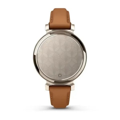 Смарт-годинник Garmin Lily 2 Classic кремово-золотистий із смаглявим шкіряним ремінцем