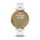 Смарт-годинник Garmin Lily Classic зі світло-золотистим безелем, білим корпусом та італійським шкіряним ремінцем