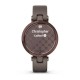 Смарт-годинник Garmin Lily Classic з темно-бронзовим безелем, корпусом Paloma та італійським шкіряним ремінцем