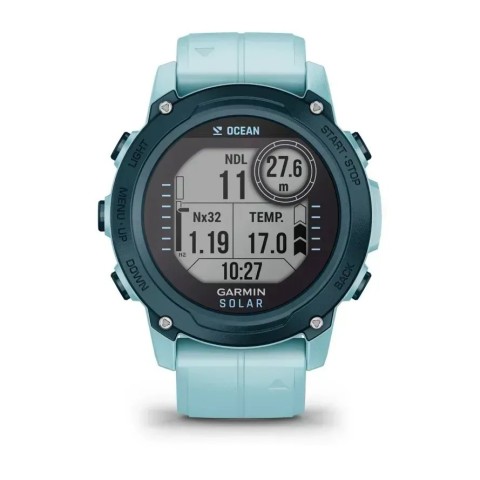 Смарт-годинник Garmin Descent G1 Solar Ocean Edition лазурний