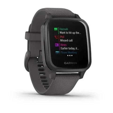 Смарт-годинник Garmin Venu Sq з сірими ремінцем та безелем