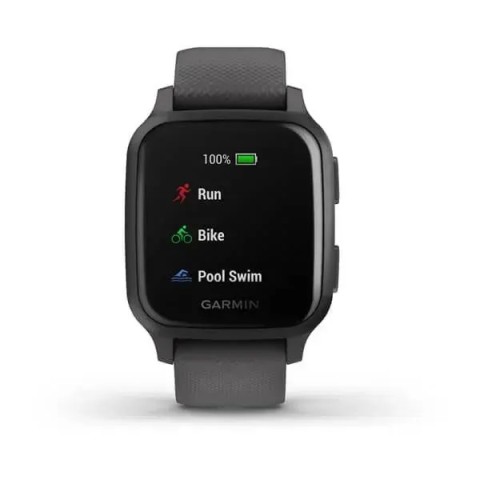 Смарт-годинник Garmin Venu Sq з сірими ремінцем та безелем