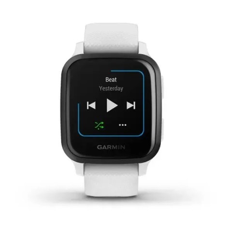 Смарт-годинник Garmin Venu Sq Music Edition білий з грифельним безелем