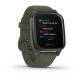 Смарт-годинник Garmin Venu Sq Music Edition темно-зелений із сірим безелем