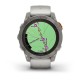 Смарт-годинник Garmin fenix 7 Pro Sapphire Solar Edition титановий з туманно-сірим/темно-помаранчевим ремінцем