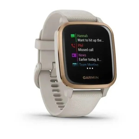 Смарт-годинник Garmin Venu Sq Music Edition світло-пісочний з рожево-золотистим безелем