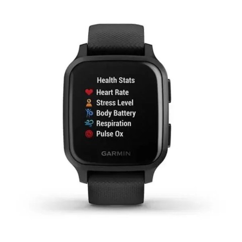 Смарт-годинник Garmin Venu Sq Music Edition чорний з сірим безелем
