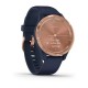 Смарт-годинник Garmin vivomove 3S з рожево-золотистим безелем та темно-синім ремінцем