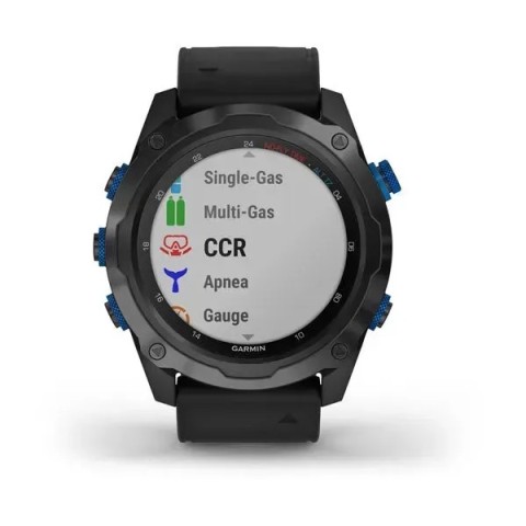 Смарт-годинник Garmin Descent Mk2i титановий сірий DLC з чорним ремінцем (в комплекті із Descent T1)