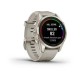 Смарт-годинник Garmin fenix 7S Pro Sapphire Solar Edition ніжно-золотистий зі світло-пісочним ремінцем