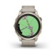Смарт-годинник Garmin fenix 7S Pro Sapphire Solar Edition ніжно-золотистий зі шкіряним ремінцем кольору вапняка
