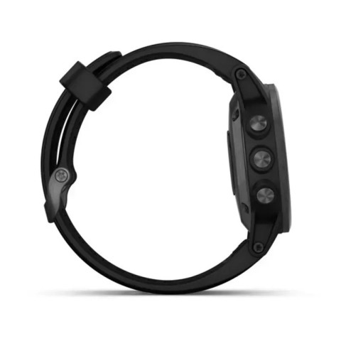 Смарт-годинник Garmin fenix 5S Plus Sapphire чорний з чорним ремінцем