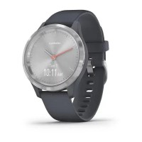 Смарт-годинник Garmin vivomove 3S зі сріблястим безелем та гранітно-синім ремінцем