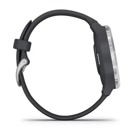 Смарт-годинник Garmin vivomove 3S зі сріблястим безелем та гранітно-синім ремінцем