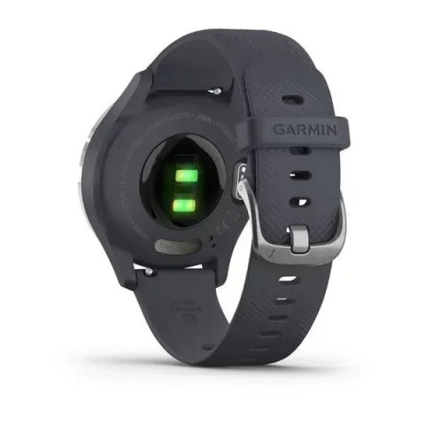 Смарт-годинник Garmin vivomove 3S зі сріблястим безелем та гранітно-синім ремінцем
