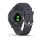 Смарт-годинник Garmin vivomove 3S зі сріблястим безелем та гранітно-синім ремінцем