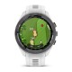 Смарт-годинник Garmin Approach S70 (42 мм) з чорним керамічним безелем та білим ремінцем