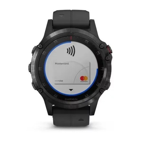 Смарт-годинник Garmin fenix 5 Plus Sapphire чорний з чорним ремінцем