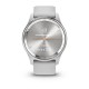 Смарт-годинник Garmin vivomove Trend із сріблястим сталевим безелем, сірими корпусом та ремінцем