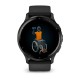 Смарт-годинник Garmin Venu 3 чорний зі сланцевим сталевим безелем і силіконовим ремінцем