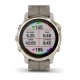 Смарт-годинник Garmin fenix 6S Pro Sapphire золотистий з сірим шкіряним ремінцем