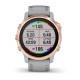 Смарт-годинник Garmin fenix 6S Pro Sapphire рожево-золотистий з сірим ремінцем