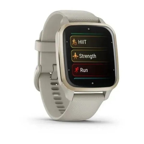 Смарт-годинник Garmin Venu Sq 2 Music Edition французький сірий з кремово-золотистим безелем