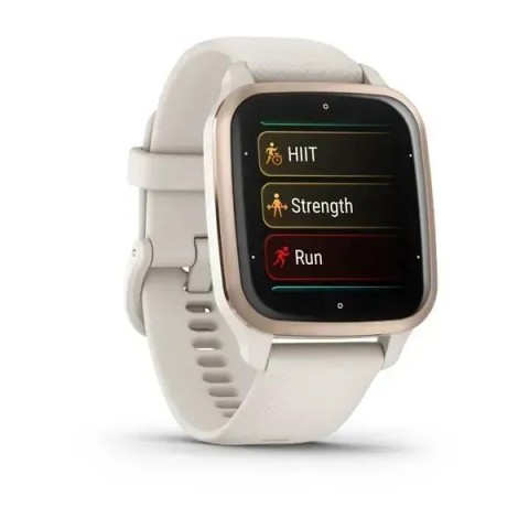 Смарт-годинник Garmin Venu Sq 2 Music Edition айворі з персиково-золотистим безелем