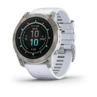Смарт-годинник Garmin epix Pro Gen 2 Sapphire Edition (51 мм) титановий з ремінцем кольору білого каменю