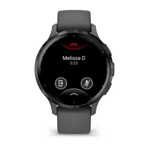 Смарт-годинник Garmin Venu 3s сірий зі сланцевим сталевим безелем і силіконовим ремінцем