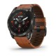 Смарт-годинник Garmin epix Pro Gen 2 Sapphire Edition (51 мм) карбоново-сірий титановий DLC з каштановим шкіряним ремінцем