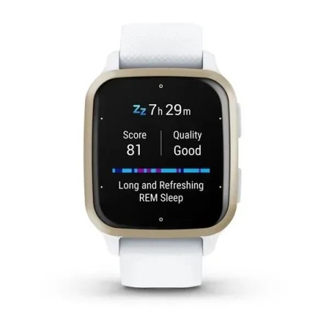 Смарт-годинник Garmin Venu Sq 2 білий з кремово-золотистим безелем