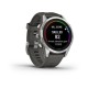 Смарт-годинник Garmin fenix 7S Pro Solar Edition сріблястий з ремінцем графітового кольору