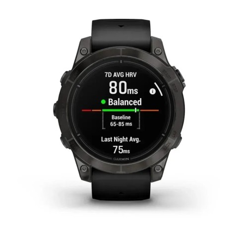 Смарт-годинник Garmin epix Pro Gen 2 Sapphire Edition (47мм) карбоново-сірий титановий DLC з чорним ремінцем