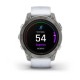 Смарт-годинник Garmin epix Pro Gen 2 Sapphire Edition (47мм) титановий з ремінцем кольору білого каменю