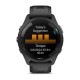 Смарт-годинник Garmin Forerunner 265 з чорними безелем і корпусом та чорним/сірим силіконовим ремінцем