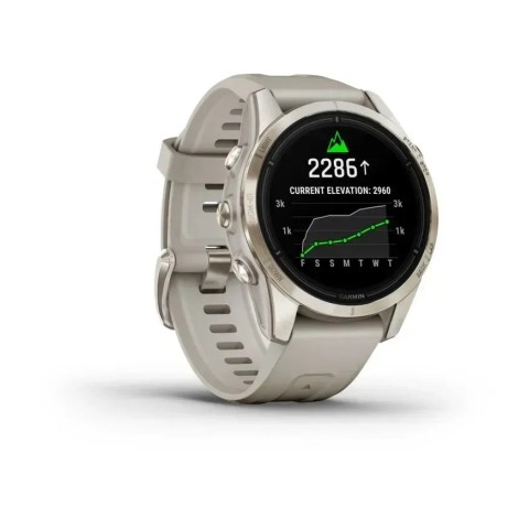 Смарт-годинник Garmin epix Pro Gen 2 Sapphire Edition (42мм) ніжно-золотистий зі світло-пісочним ремінцем