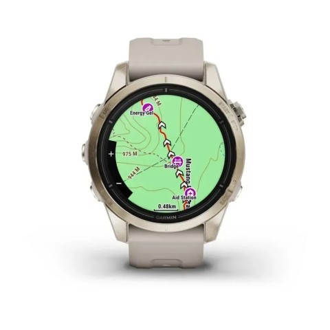 Смарт-годинник Garmin epix Pro Gen 2 Sapphire Edition (42мм) ніжно-золотистий зі світло-пісочним ремінцем